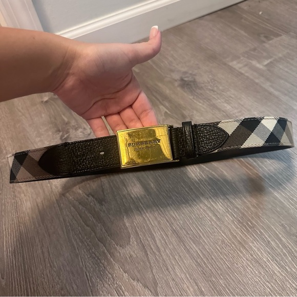 Burberry London Exploded Check Pattern Canvas Belt Size 36 - Picture 1 of 10